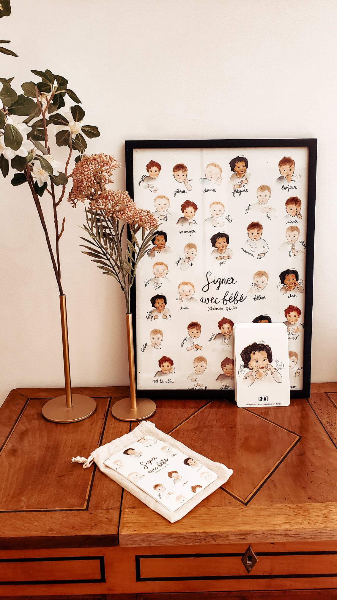 Cartes et affiche bébé signe